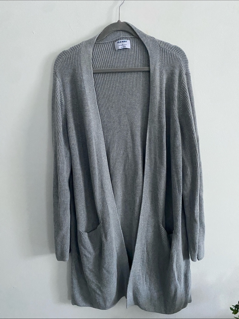 Old navy grey  long cardigan. Size XL